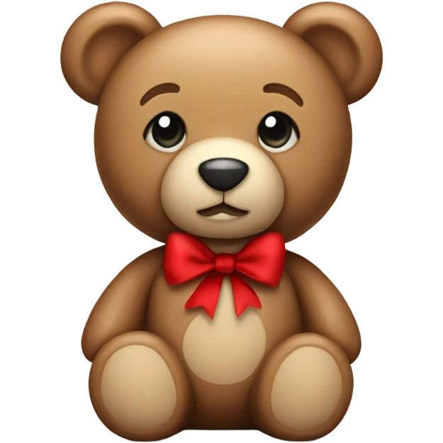 Teddy bear with red bow emoji