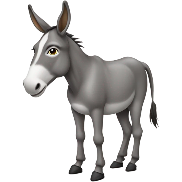 A donkey with heels on emoji