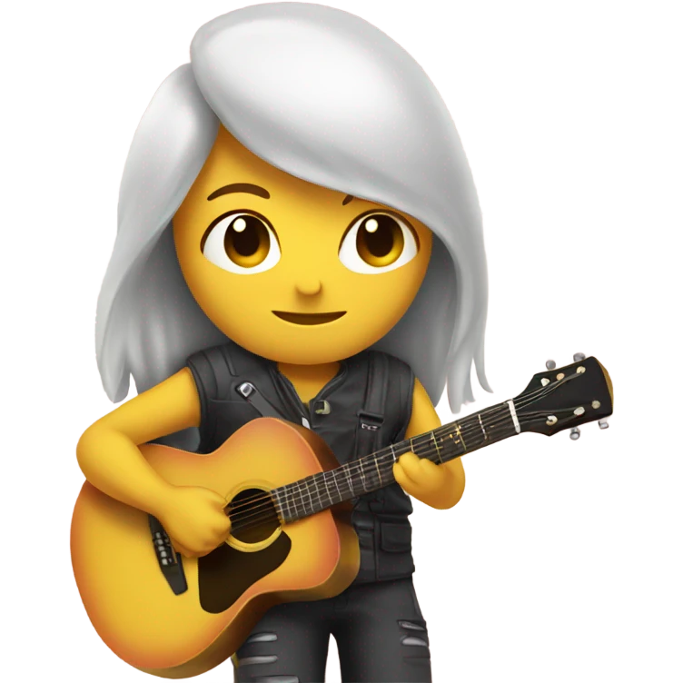 Eva playing guitar emoji