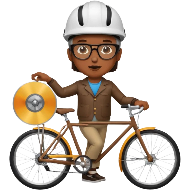 Record Collector + vinyl disc, City Cyclists. emoji