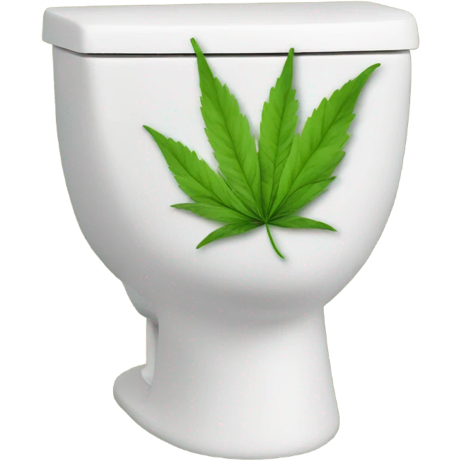 Weed toilet with bald man inside  emoji