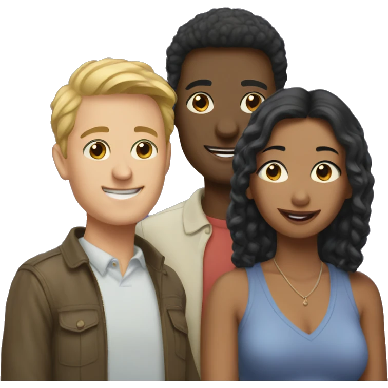 reunion of three people emoji
