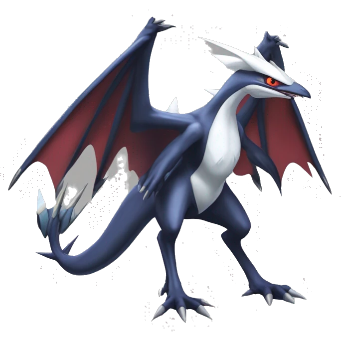 Edgy Cool Nargacuga-Noivern-Latias-Silvally-Garchomp-Pokémon Full Body emoji