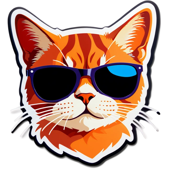 Cat with sunglasses emoji
