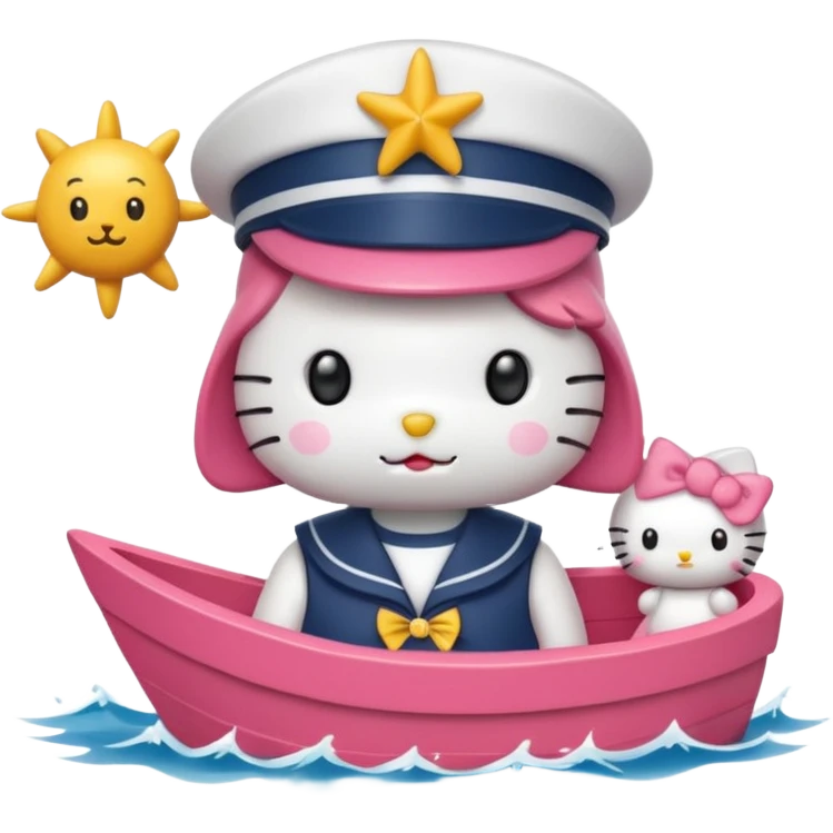 hello kitty on the sea  emoji