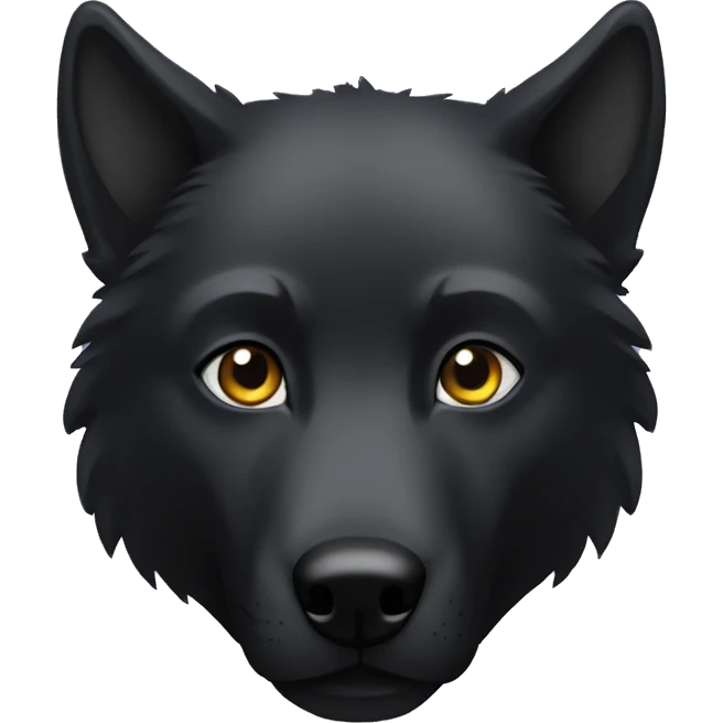 Black wolf emoji