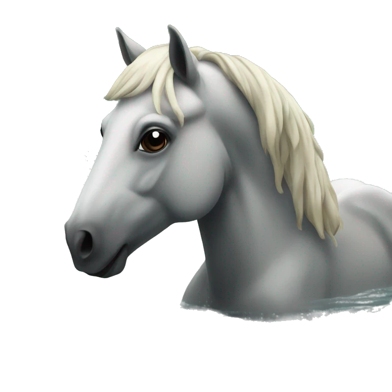 horse in the lake emoji