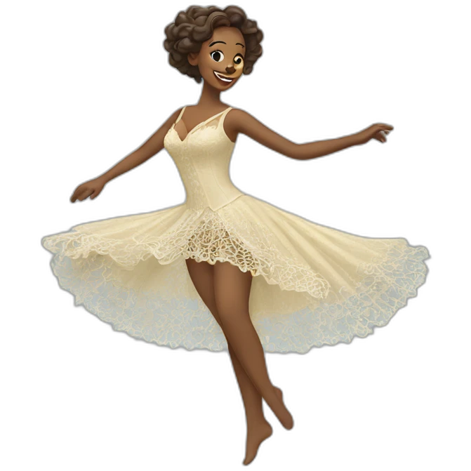 dancing lace woman emoji