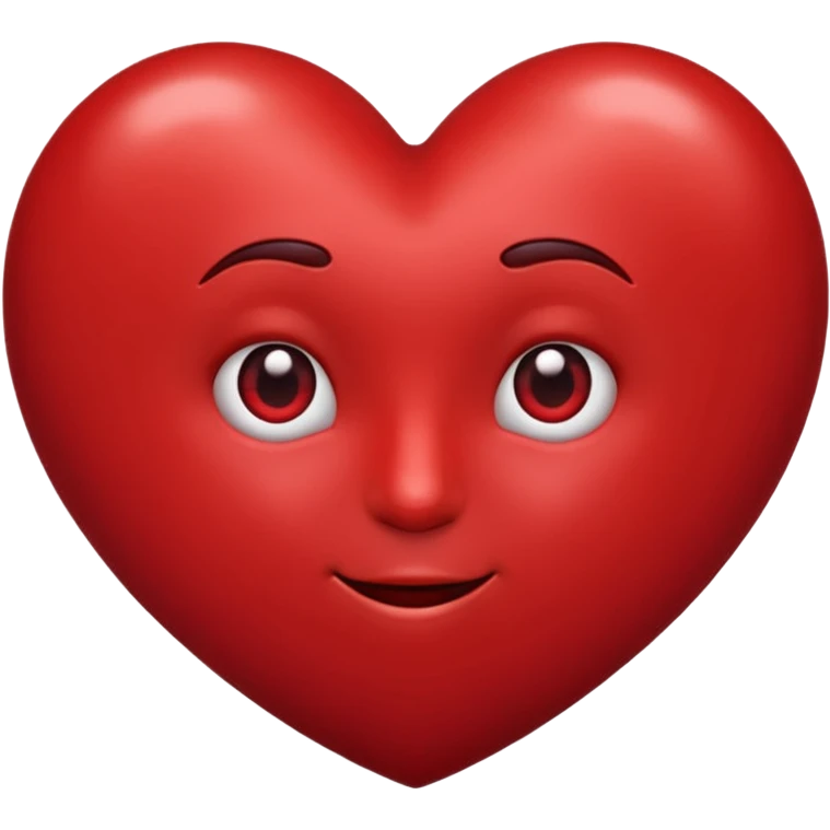 Un cuore grande rosso scuro con sotto faccina innamorata  emoji