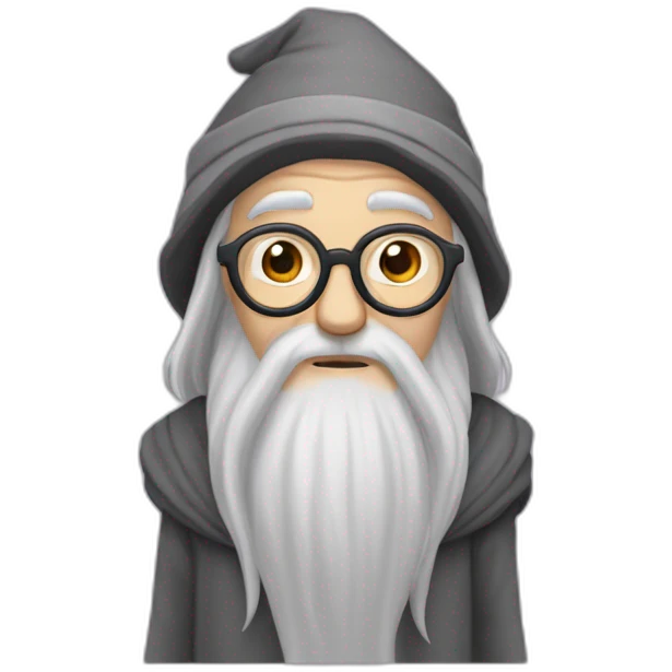 Dumbledore wears a sweatshirt that says "Sude" emoji