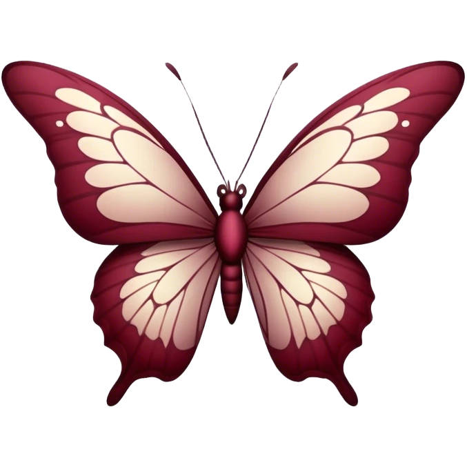 burgundy butterfly emoji