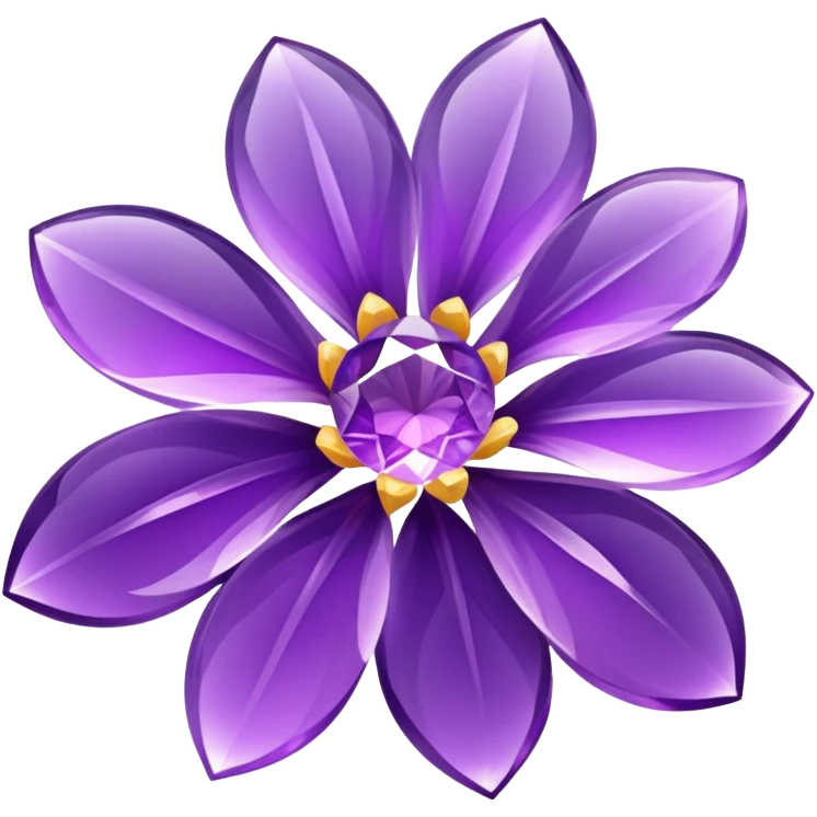 amethyst gem flower emoji