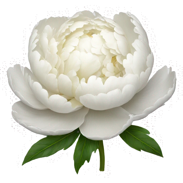 white peony  emoji