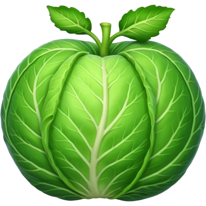 Make cabbage apple emoji style emoji