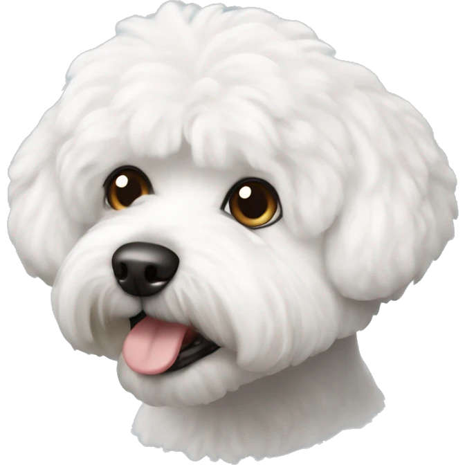 A bichon frise dog emoji