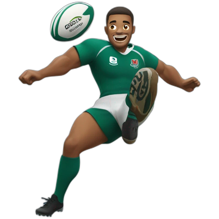 rugby player jumping emoji