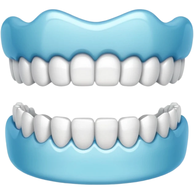 Teeth with aligner clips emoji