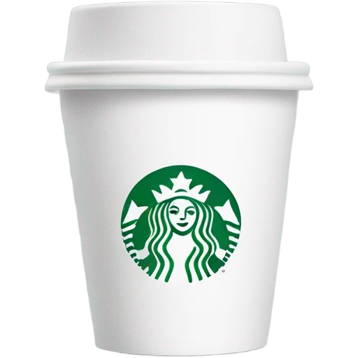 White Starbucks cup for tea emoji