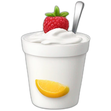 yogurt with fruit emoji