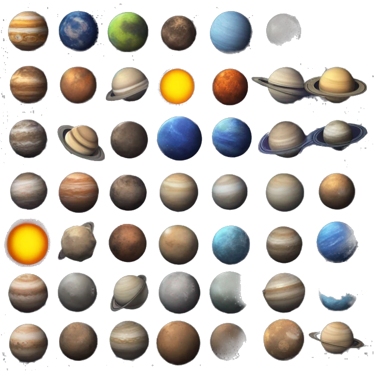 All planets of solar system  emoji