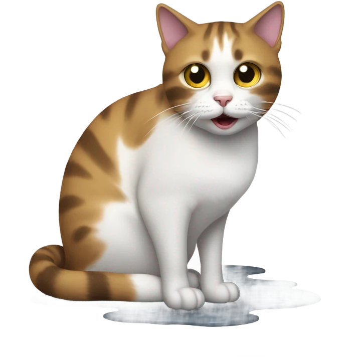 Cat throwing up emoji