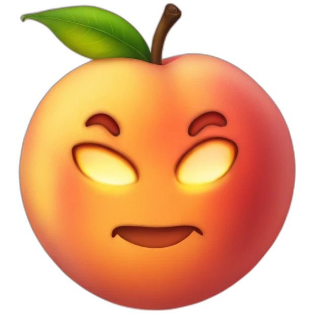 peach with fire emoji