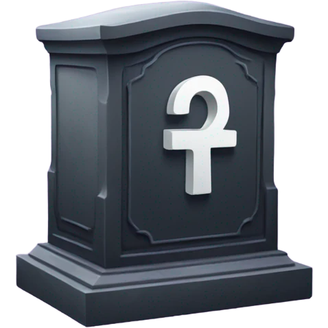 tik tok logo on a tomb stone emoji