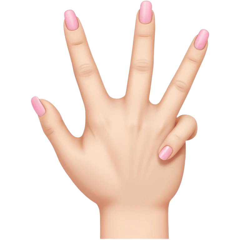 Hand with index, middle, and pinky finger extended. Touch thumb and ring finger emoji