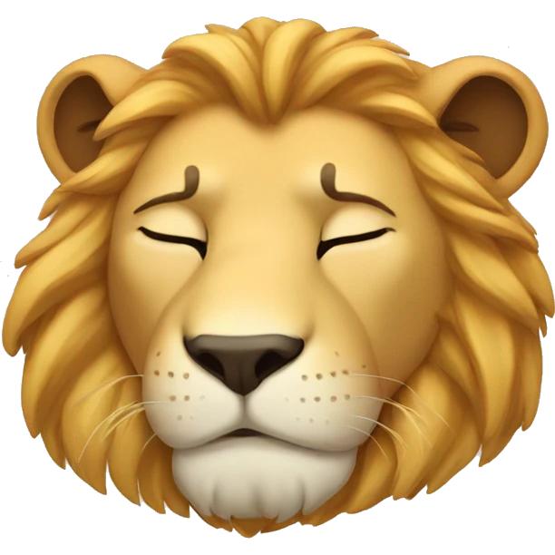 sleeping lion emoji