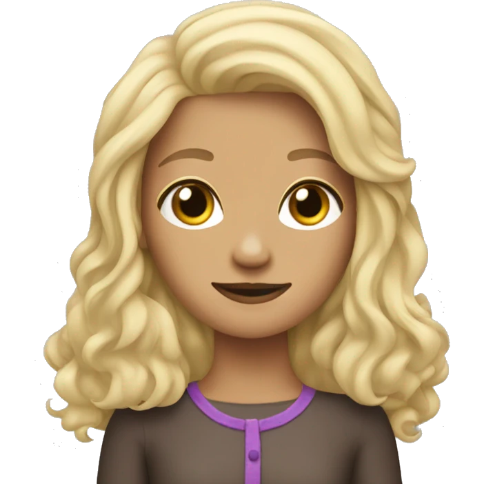 Blonde girl long hair with wire haired dark wiener dog on arm  emoji
