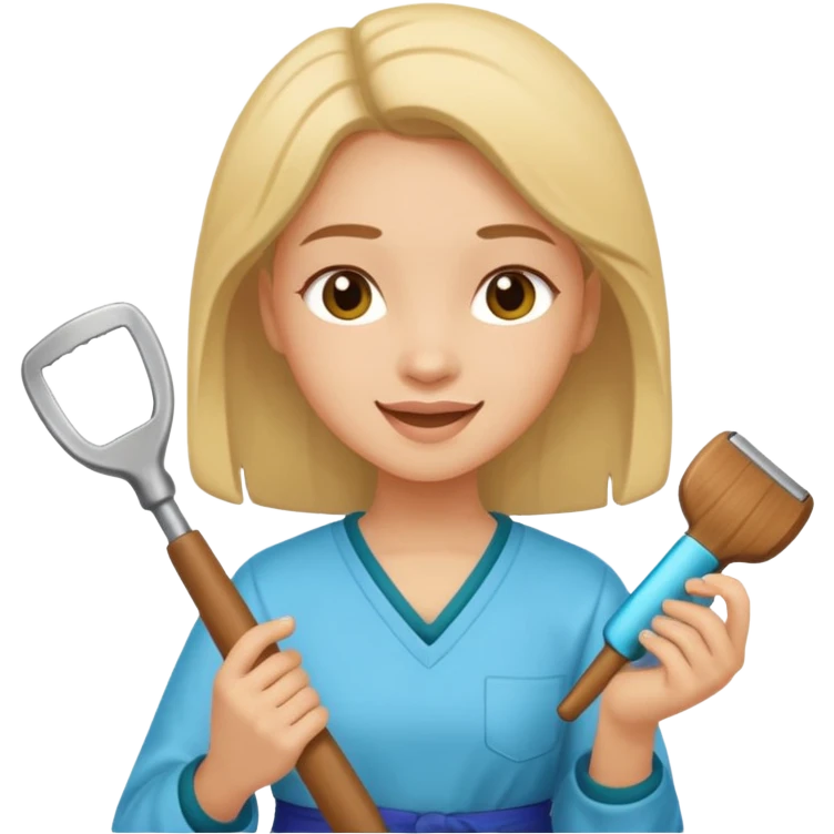 girl doing her guasha emoji