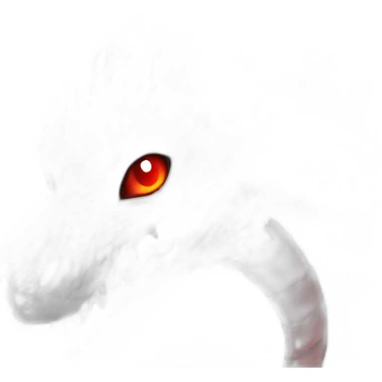 white dragon red eyes  emoji