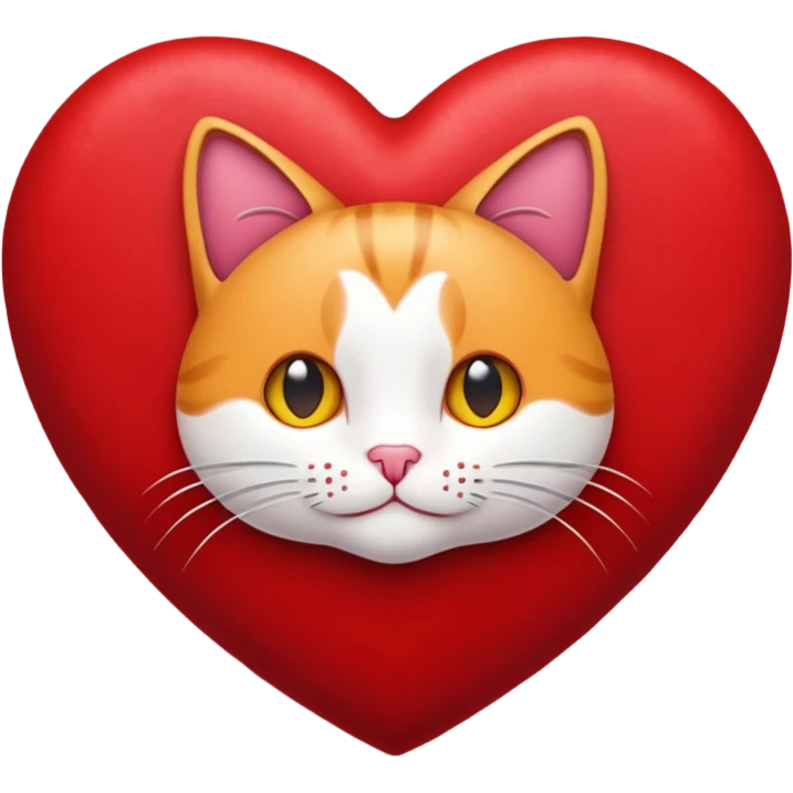 Coeur avec un chat emoji
