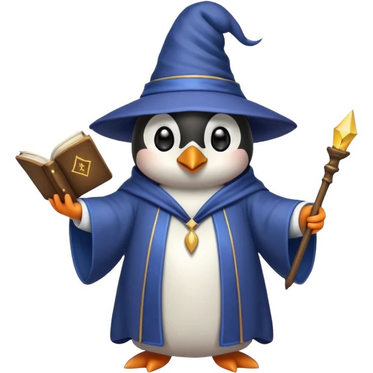 Penguin Wizard emoji