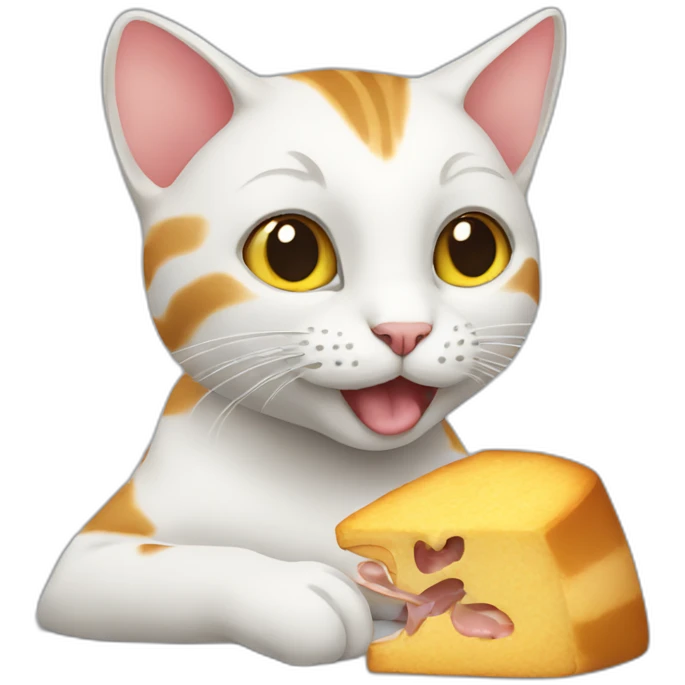 cat eating a mouse emoji
