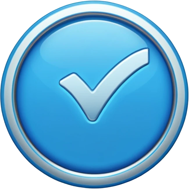 Make me a Instagram blue tick emoji full realistic more like genuine verified badge emoji