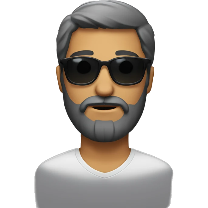 A face with dark glasses and a beard  emoji