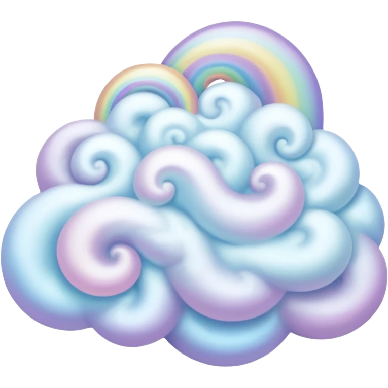 A swirling, colorful dream cloud emoji