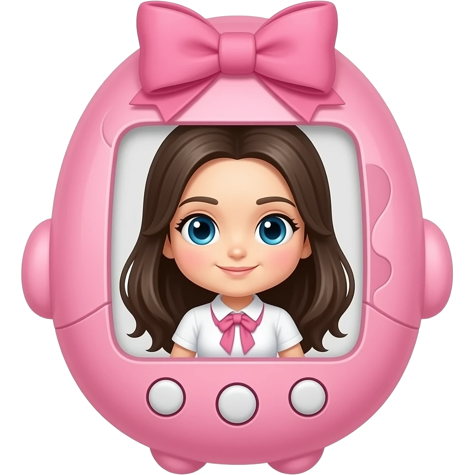 pink tamgotchi that slay eliza_slide with bows emoji