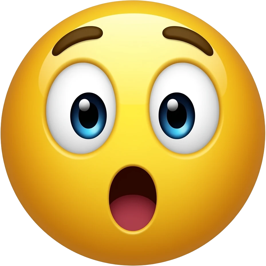 ايموچى اصفر   من المتعارف عليه متفاجئ و متحرك بصوت ڤيديو emoji