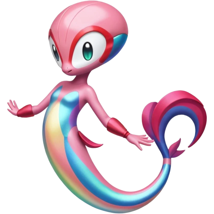 Colorful Exotic Meloetta-Milotic-Kirby-Fakémon-creature-hybrid emoji