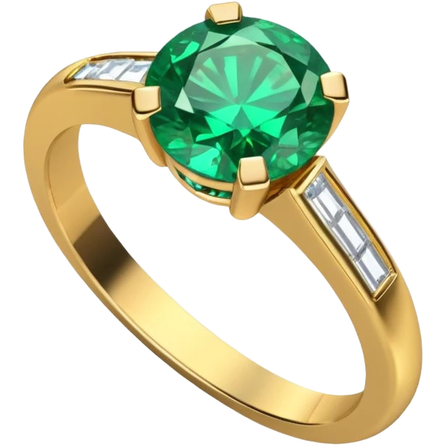 glitter esmerald diamond married ring emoji