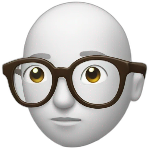 searching for something really small with glasses emoji