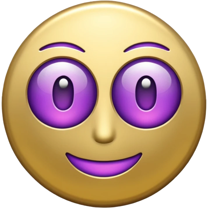 gold and purple B emoji