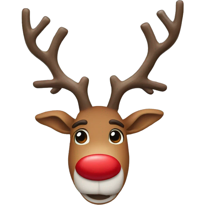Rudolph, the rednosed reindeer emoji