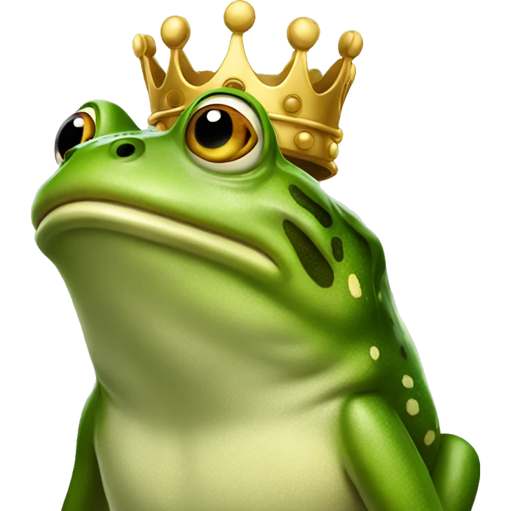King frog emoji