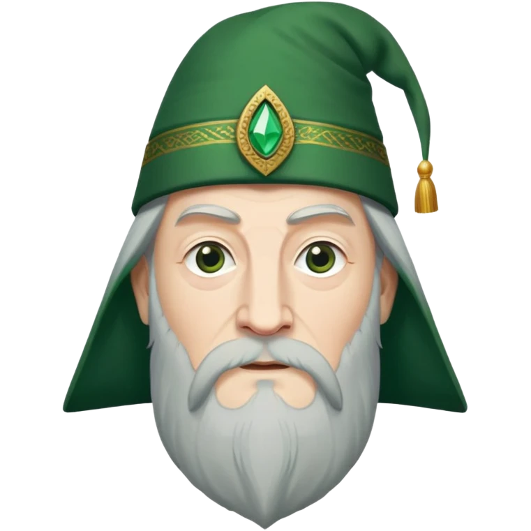 albus dumbledore from harry potter with green turkish fez hat and decorative motifs, without gem emoji