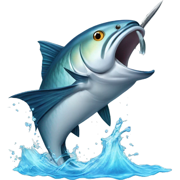 Sword fish making a splash  emoji