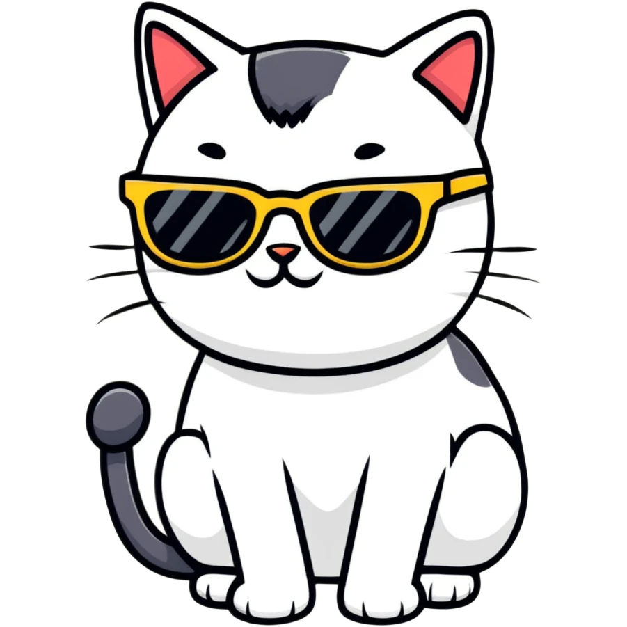 Cat with sunglasses emoji