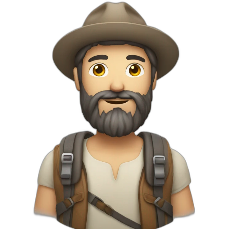 Rik world traveller with beard small guy emoji
